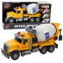 LEAN TOYS Truck Concrete Mixer Rotating Drum Lights Sounds Yellow