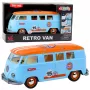 LEAN TOYS Retro Car Van Bus Lights Sounds Opening Doors Blue