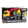LEAN TOYS Timber Crane Truck Lights Sounds Yellow 1:14