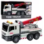 LEAN TOYS Construction Truck with Adjustable Crane Lights and Sounds White