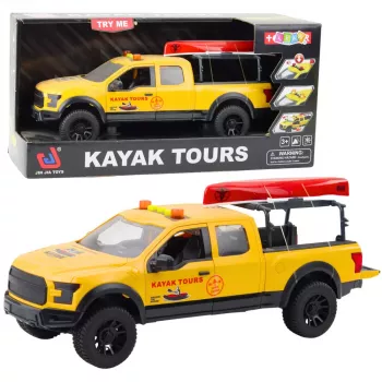 LEAN TOYS Off-road Vehicle Kayak Transport Lights Sounds Yellow