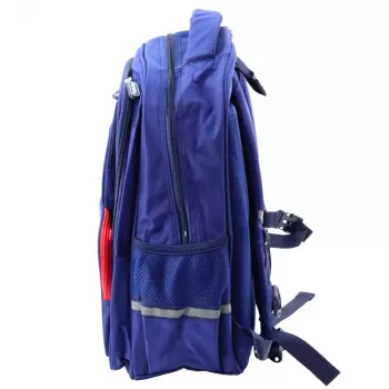LEAN School Backpack With Patch Chest Strap Navy Blue 20L