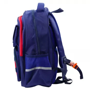 LEAN Children's School Backpack Chest Strap Navy Blue Red Space 20L 38cm