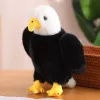 LEAN TOYS Plush Eagle Bird Plush Toy Mascot Cuddly Toy Black and White 25cm