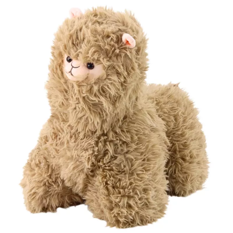 LEAN TOYS Plush Mascot Cuddly Toy Llama Beige 40 x 40cm