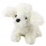 LEAN TOYS Plush Toy Miniature Poodle Dog Cuddly Toy White 20cm