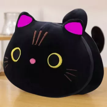 LEAN TOYS Plush Mascot Cuddly Toy Black Cat 18cm