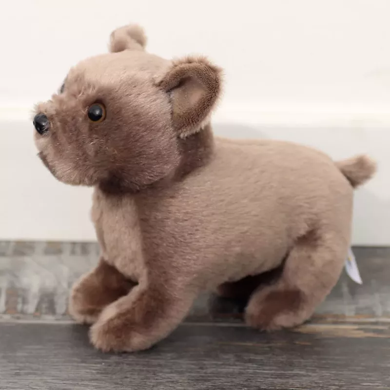 LEAN TOYS Plush Mascot Cuddly Toy Small Dog Brown 19cm