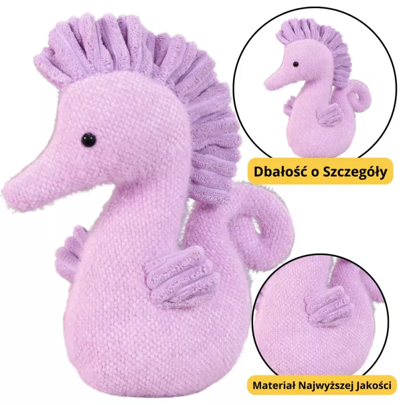 LEAN TOYS Plush Mascot Cuddly Toy Water Horse Purple 25cm