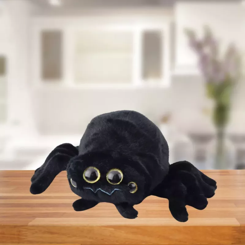LEAN TOYS Plush Mascot Cuddly Toy Insect Spider Black 30cm