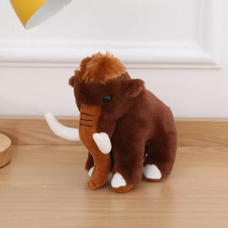 LEAN TOYS Plush Mascot Cuddly Toy Mammoth Brown 20cm