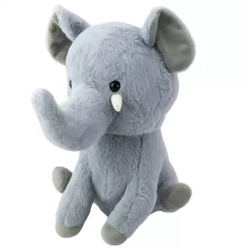 LEAN TOYS Plush Mascot Cuddly Toy Large Elephant Gray 36cm