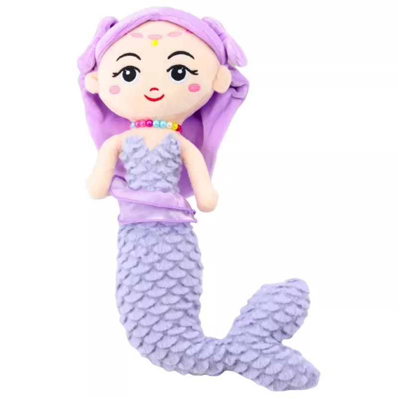 LEAN TOYS Plush Mermaid with Corals Cuddly Toy Purple 32cm