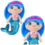 LEAN TOYS Plush Mermaid Cuddly Toy Tail Sequins Blue 30cm