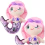 LEAN TOYS Plush Mermaid Cuddly Toy Tail Sequins Two-Color Purple 28cm