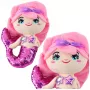 LEAN TOYS Plush Mermaid Cuddly Toy Tail Sequin Pink-Purple 28cm