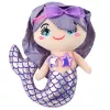 LEAN TOYS Plush Mermaid Cuddly Toy Holographic Tail Purple 25cm