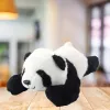 LEAN TOYS Plush Mascot Cuddly Toy Lying Panda Black and White 30cm
