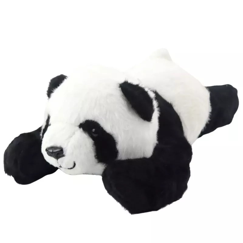 LEAN TOYS Plush Mascot Cuddly Toy Lying Panda Black and White 30cm