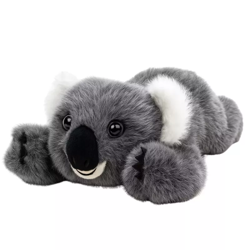 LEAN TOYS Plush Koala Bear Lying Grey 30cm