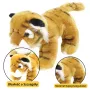 LEAN TOYS Plush Mascot Cuddly Toy Tiger Cat Brown 25cm