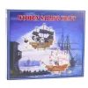 LEAN TOYS Collectible Model Decorative Pirate Sailing Ship Black 33x29cm