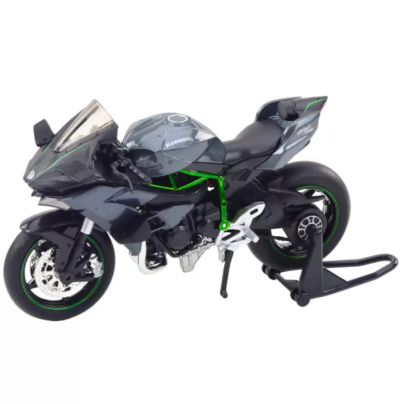 LEAN TOYS Sports Motorcycle Metal Lights Sounds Gray 1:12