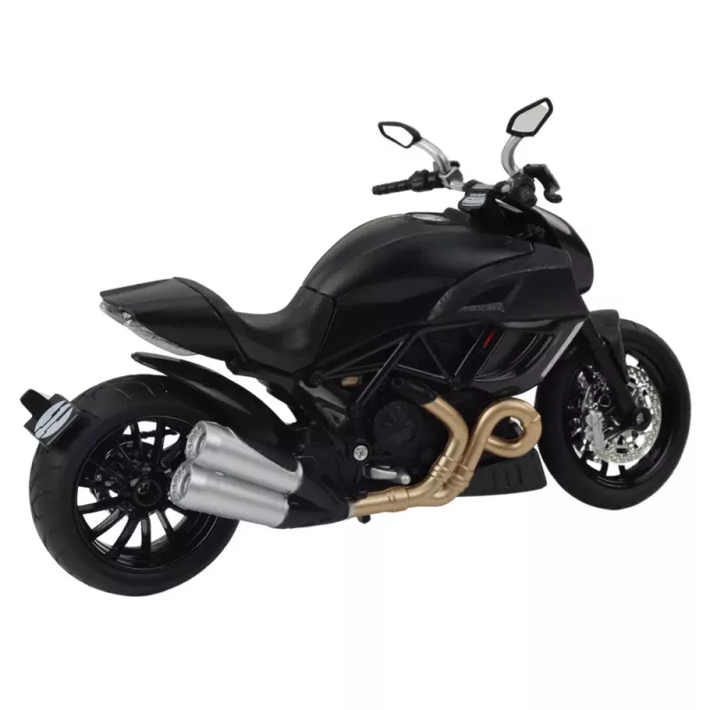 LEAN TOYS Sports Motorcycle Metal Lights Sounds Gold Elements Black 1:12