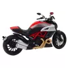 LEAN TOYS Sports Motorcycle Metal Lights Sounds Gold Red Elements 1:12