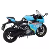 LEAN TOYS Sports Motorcycle Metal Lights Sounds Blue 1:12
