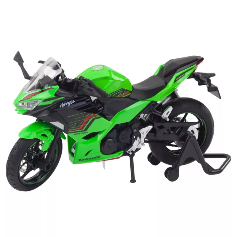 LEAN TOYS Sports Motorcycle Metal Lights Sounds Green 1:12