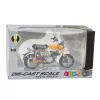 LEAN TOYS Motorcycle Retro Classic Metal Lights Yellow 1:12