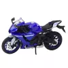 LEAN TOYS Sports Motorcycle Metal Lights Sounds Navy Blue R1 1:12