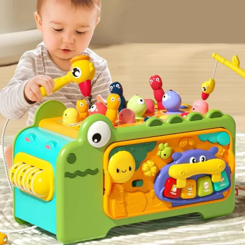 LEAN TOYS Crocodile Interactive Educational Cube Multifunctional Sounds