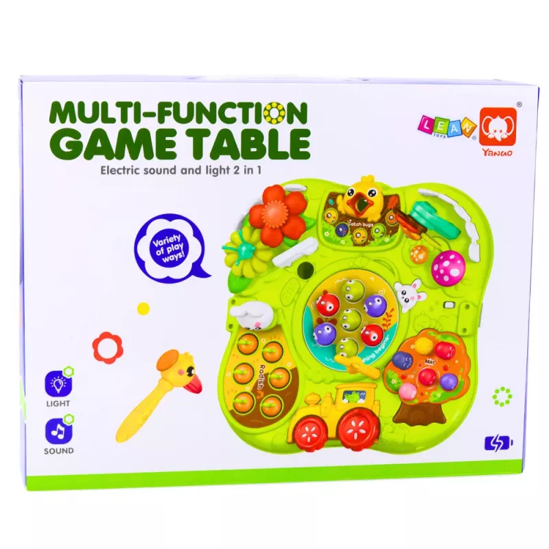 LEAN TOYS Multifunctional Board Interactive Table For Toddlers Skill Games