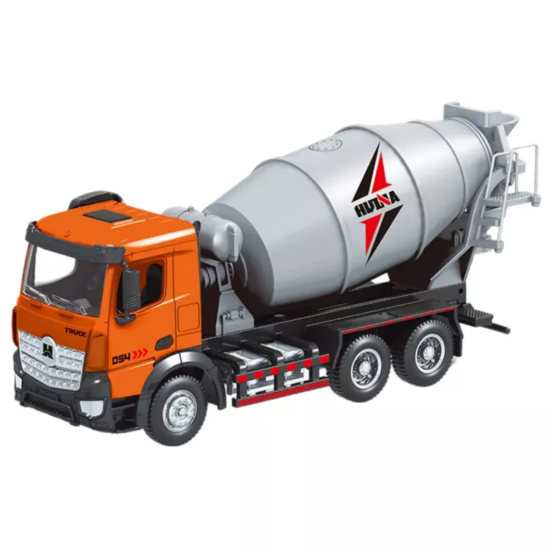 LEAN TOYS Concrete Mixer Construction Vehicle Metal Huina Orange 1:50