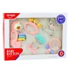 LEAN TOYS Set of Sensory Rattles Teethers for Babies Pink 5pcs