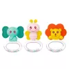 LEAN TOYS Set of 6 Baby Rattle Teethers Animals
