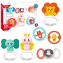 LEAN TOYS Set of 6 Baby Rattle Teethers Animals