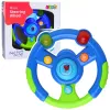 LEAN TOYS Interactive Steering Wheel for Toddlers Lights Sounds Green-Blue