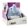 LEAN TOYS Plush Elephant Sleeping Toy with Light and Sound, Gray