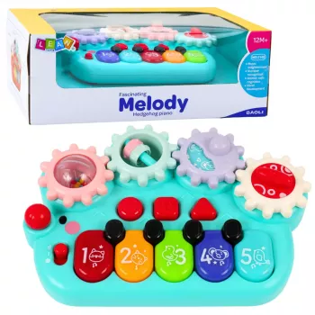 LEAN TOYS Interactive Piano For Kids Gears Blue