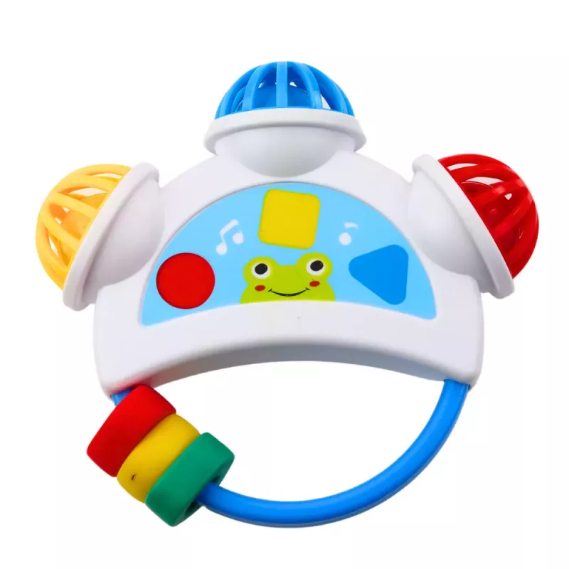 LEAN TOYS Set of Musical Toys for Toddlers - Telephone, Tambourine, Keys, 3 Pieces