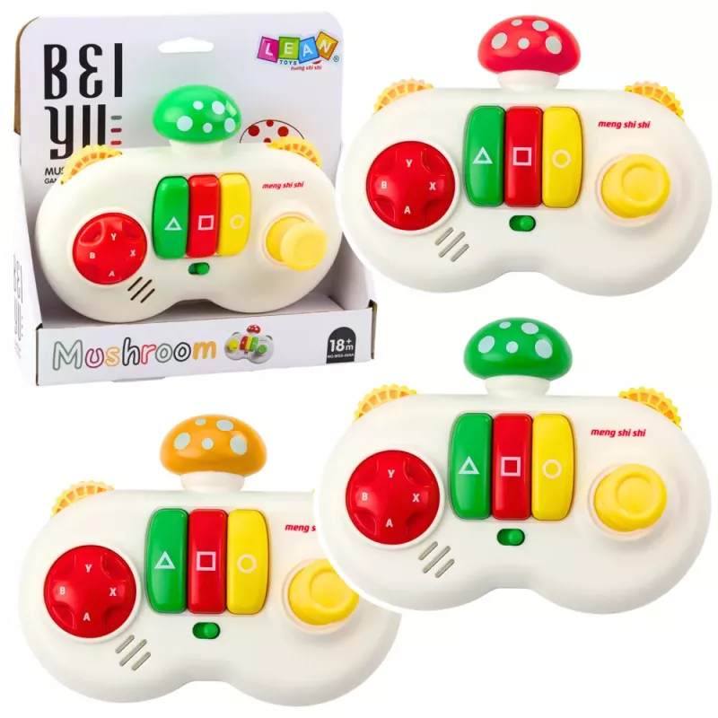 LEAN TOYS Console Pad Interactive Sensory Mushroom For Kids Lights Sounds