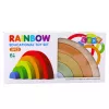 LEAN TOYS Rainbow Puzzle for Toddlers Pastel Rubber Blocks 5 pcs.