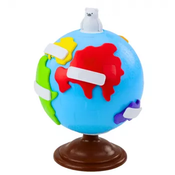 LEAN TOYS Interactive Educational Globe for Toddlers Continents Rotating