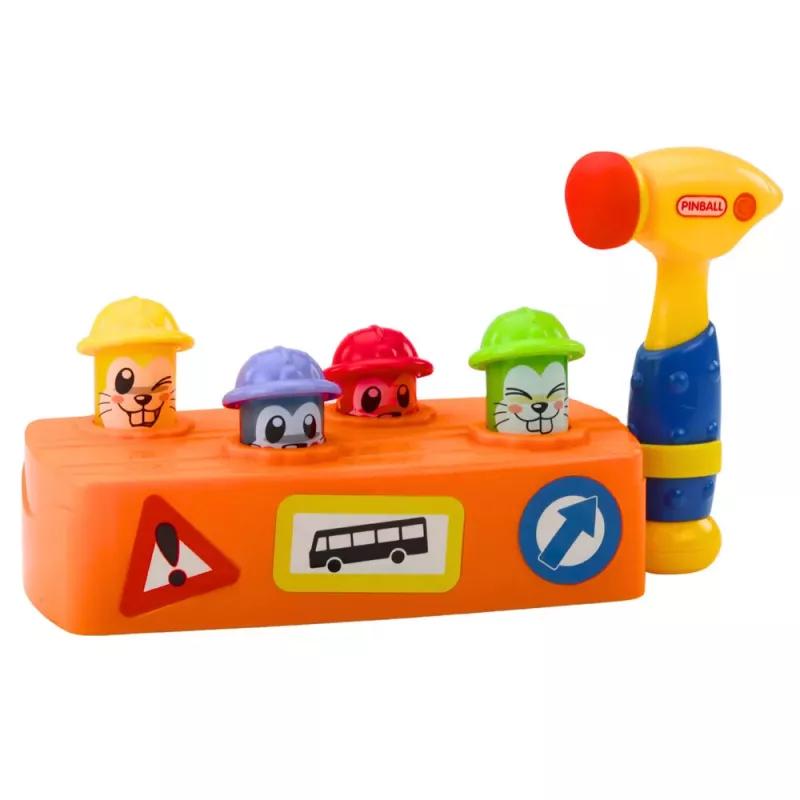 LEAN TOYS Interactive Toy Colorful Mallet Hammer Hamsters Road Works