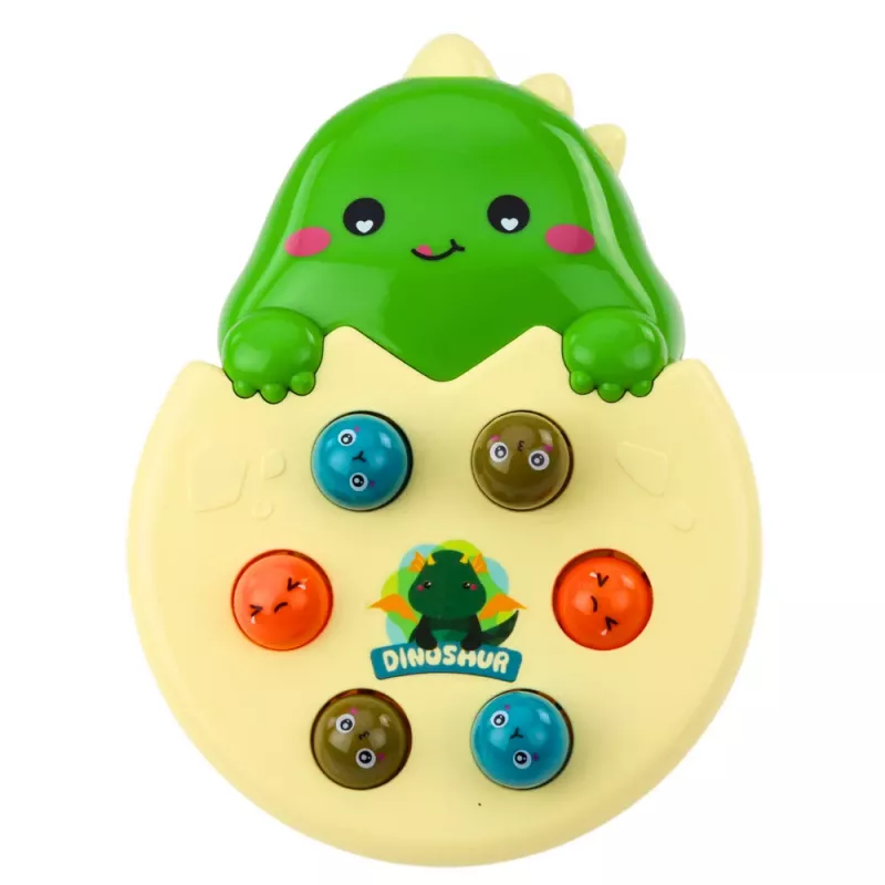 LEAN TOYS Mini Whack A Mole Dinosaur Egg Skill Game Green