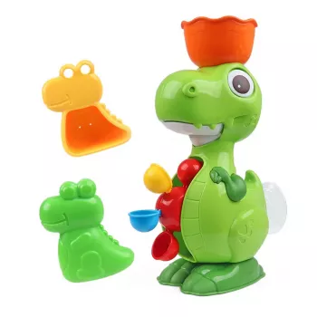 LEAN TOYS Bath Toy Set Dinosaur with Grinder Accessories 8pcs
