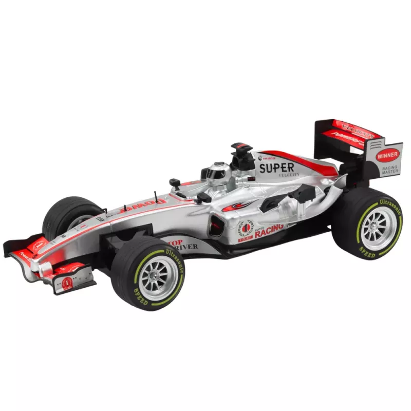 LEAN TOYS Remote Controlled RC Racer Steering Wheel Lights Sounds 1:12 Silver